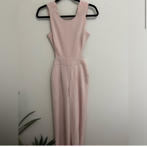 Light Pink Express Cut Out Jumpsuit - Picture 3 of 11